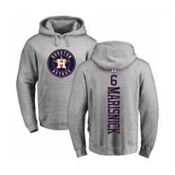 Houston Astros #6 Jake Marisnick Ash Backer Pullover Hoodie