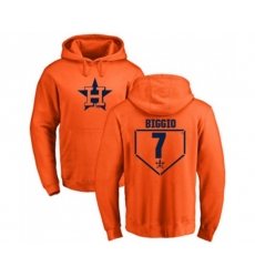 Houston Astros #7 Craig Biggio Orange RBI Pullover Hoodie