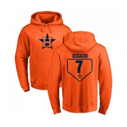 Houston Astros #7 Craig Biggio Orange RBI Pullover Hoodie