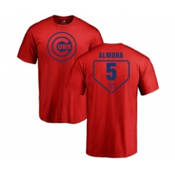 Chicago Cubs #5 Albert Almora Jr Red RBI T-Shirt Chicago Cubs #5 Albert Almora Jr Red RBI T-Shirt