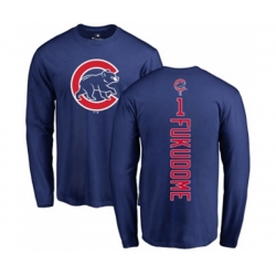 MLB Nike Chicago Cubs #1 Kosuke Fukudome Royal Blue Backer Long Sleeve T-Shirt MLB Nike Chicago Cubs #1 Kosuke Fukudome Royal Blue Backer Long Sleeve T-Shirt
