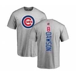 MLB Nike Chicago Cubs #8 Andre Dawson Ash Backer T-Shirt MLB Nike Chicago Cubs #8 Andre Dawson Ash Backer T-Shirt