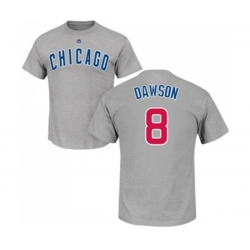 MLB Nike Chicago Cubs #8 Andre Dawson Gray Name & Number T-Shirt MLB Nike Chicago Cubs #8 Andre Dawson Gray Name & Number T-Shirt