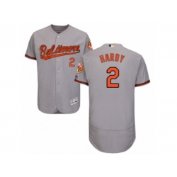Baltimore Orioles #2 J.J. Hardy Grey Flexbase Authentic Collection MLB Jersey