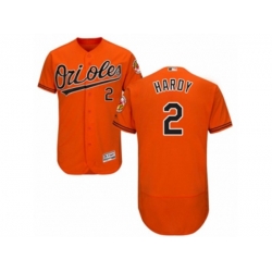 Baltimore Orioles #2 J.J. Hardy Orange Flexbase Authentic Collection MLB Jersey