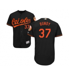 Baltimore Orioles #37 Dylan Bundy Black Alternate Flex Base Authentic Collection Baseball Jersey