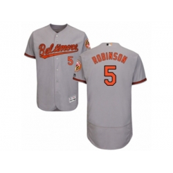 Baltimore Orioles #5 Brooks Robinson Grey Flexbase Authentic Collection MLB Jersey