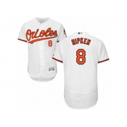 Baltimore Orioles #8 Cal Ripken White Flexbase Authentic Collection MLB Jersey