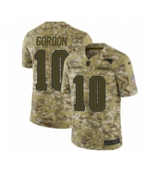 New England Patriots #10 Josh Gordon Limited Camo 2018 Salute to Service NFL Jersey