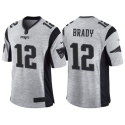 New England Patriots #12 Tom Brady 2016 Gridiron Gray II NFL Limited Jersey New England Patriots #12 Tom Brady 2016 Gridiron Gray II NFL Limited Jersey