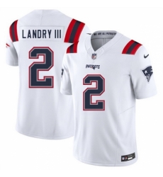 New England Patriots 2 Harold Landry III White 2025 F U S E Vapor Limited Stitched Football Jersey