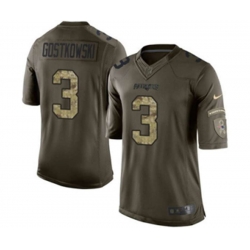New England Patriots #3 Stephen Gostkowski Limited Green Salute to Service NFL Jersey New England Patriots #3 Stephen Gostkowski Limited Green Salute to Service NFL Jersey