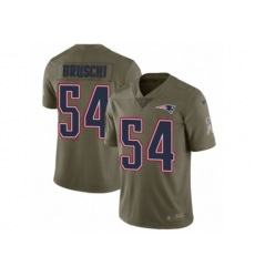 New England Patriots #54 Tedy Bruschi Limited Olive 2017 Salute to Service NFL Jersey