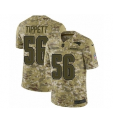 New England Patriots #56 Andre Tippett Limited Camo 2018 Salute to Service NFL Jersey