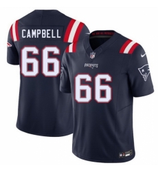 New England Patriots #66 Will Campbell Navy 2025 F U S E Vapor Limited Stitched Football Jersey