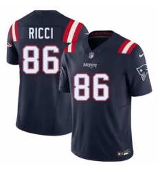 New England Patriots 86 Giovanni Ricci Navy 2025 F U S E Vapor Limited Stitched Football Jersey