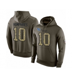 Tennessee Titans #10 Adam Humphries Green Salute To Service Pullover Hoodie
