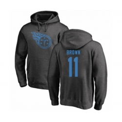 Tennessee Titans #11 A.J. Brown Ash One Color Pullover Hoodie