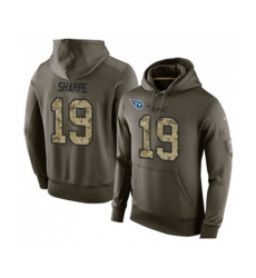 Tennessee Titans #19 Tajae Sharpe Green Salute To Service Pullover Hoodie