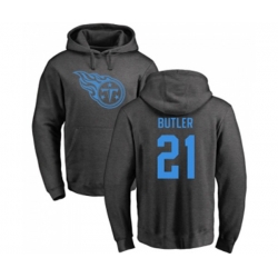 Tennessee Titans #21 Malcolm Butler Ash One Color Pullover Hoodie