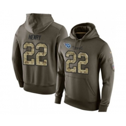 Tennessee Titans #22 Derrick Henry Green Salute To Service Pullover Hoodie