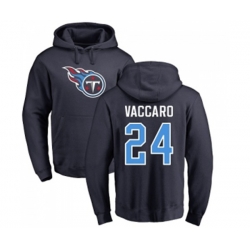 Tennessee Titans #24 Kenny Vaccaro Navy Blue Name & Number Logo Pullover Hoodie