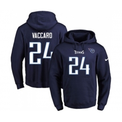 Tennessee Titans #24 Kenny Vaccaro Navy Blue Name & Number Pullover Hoodie