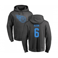 Tennessee Titans #6 Brett Kern Ash One Color Pullover Hoodie