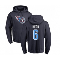 Tennessee Titans #6 Brett Kern Navy Blue Name & Number Logo Pullover Hoodie