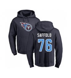Tennessee Titans #76 Rodger Saffold Navy Blue Name & Number Logo Pullover Hoodie