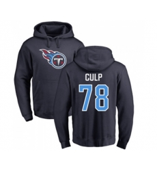 Tennessee Titans #78 Curley Culp Navy Blue Name & Number Logo Pullover Hoodie