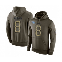 Tennessee Titans #8 Marcus Mariota Green Salute To Service Pullover Hoodie