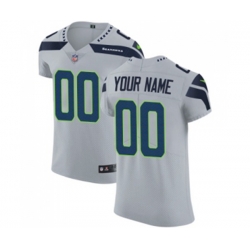 Seattle Seahawks Customized Grey Alternate Vapor Untouchable Custom Elite Football Jersey