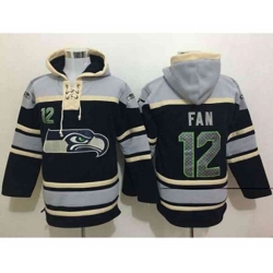 Seattle Seahawks 12th Fan grey-black[pullover hooded sweatshirt]