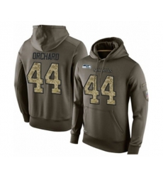 Seattle Seahawks #44 Nate Orchard Green Salute To Service Pullover Hoodie