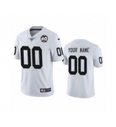 Oakland Raiders Customized White 60th Anniversary Vapor Untouchable Limited Player Football Jersey