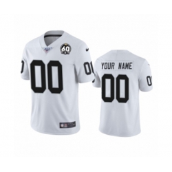Oakland Raiders Customized White 60th Anniversary Vapor Untouchable Limited Player Football Jersey