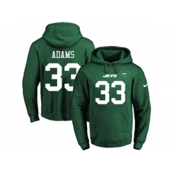 New York Jets #33 Jamal Adams Green Name & Number Pullover NFL Hoodie