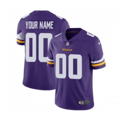 Minnesota Vikings Customized Purple Team Color Vapor Untouchable Limited Player Football Jersey