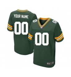 Green Bay Packers Customized Elite Green Team Color Football Jersey