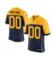 Green Bay Packers Customized Elite Navy Blue Alternate Football Jersey