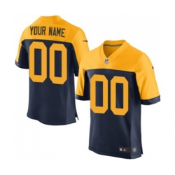 Green Bay Packers Customized Elite Navy Blue Alternate Football Jersey