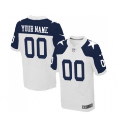 Dallas Cowboys Customized Elite White Throwback Alternate Football Jersey Dallas Cowboys Customized Elite White Throwback Alternate Football Jersey