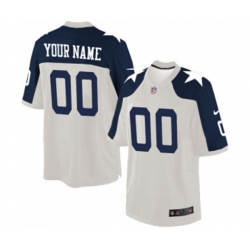 Dallas Cowboys Customized Limited White Throwback Alternate Football Jersey