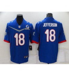 Minnesota Vikings #18 Justin Jefferson Nike Royal 2022 NFC Pro Bowl Limited Player Jersey