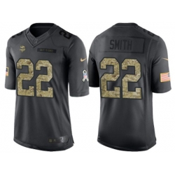 Minnesota Vikings #22 Harrison Smith Stitched Black NFL Salute to Service Limited Jerseys