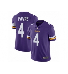 Minnesota Vikings #4 Brett Favre Vapor Untouchable Limited Purple Team Color NFL Jersey