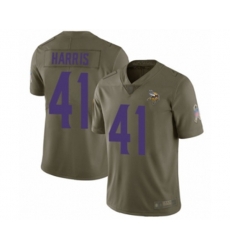 Minnesota Vikings #41 Anthony Harris Limited Olive 2017 Salute to Service Football Jersey