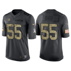 Minnesota Vikings #55 Anthony Barr Stitched Black NFL Salute to Service Limited Jerseys