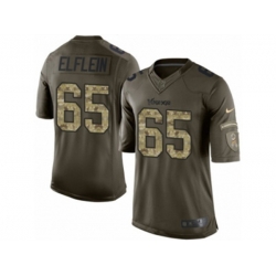 Minnesota Vikings #65 Pat Elflein Limited Green Salute to Service NFL Jersey